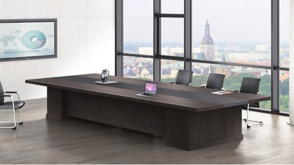 現(xiàn)代簡約長條12人實(shí)木油漆會(huì)議桌會(huì)議臺(tái)洽談桌價(jià)格批發(fā)