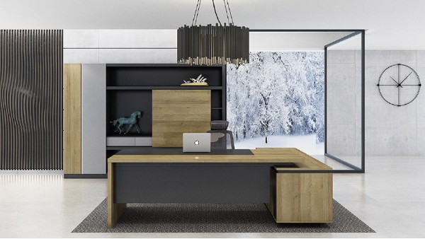 現代簡約性價比高板式老板辦公桌椅大班臺