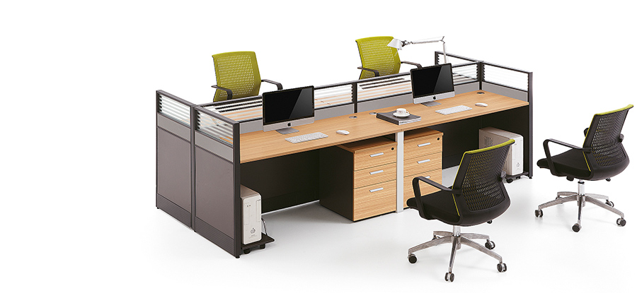 鋁合金四人屏風隔斷辦公桌工作卡位