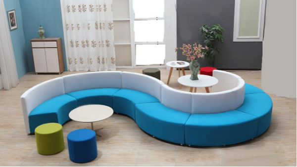 時尚休息布藝異形沙發圖片尺寸價格定做批發廠家