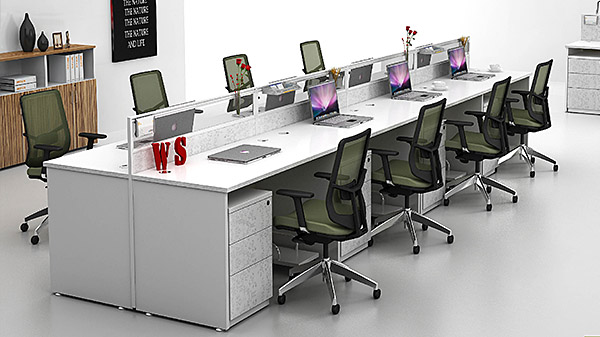 時尚直型8人屏風辦公桌隔斷