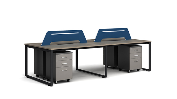 簡約時尚開放式四人屏風辦公桌隔斷