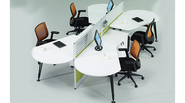 簡約時尚四人組合屏風辦公桌隔斷