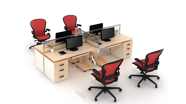 簡約原木十字型四人屏風辦公桌隔斷工作卡位 簡約原木十字型四人屏風辦公桌隔斷工作卡位